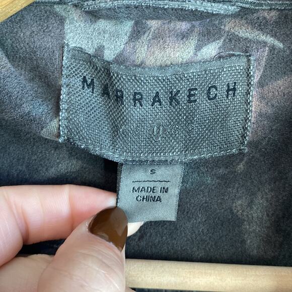 Marrakech Marni Scuba Moto Jacket Grey Antique Floral S - Picture 4 of 10